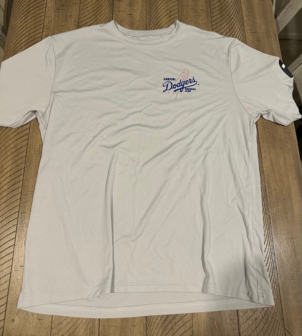 A4 Performance T-Shirt Men's Large Gray Coastal Dodgers Baseball Club